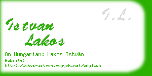 istvan lakos business card